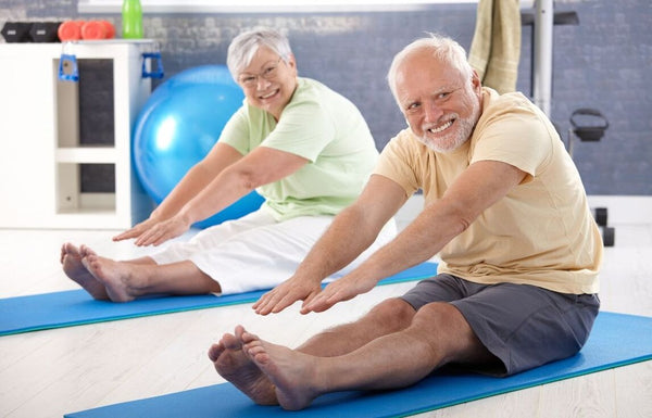 Old man stretching 