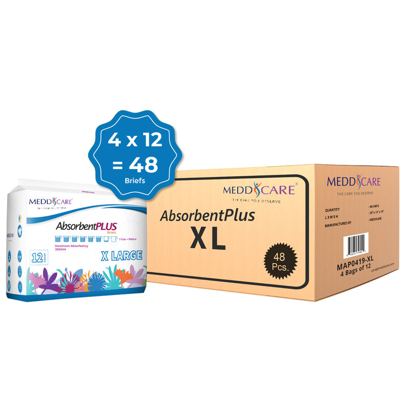 Absorbent Plus Overnight XL (4 Bags of 12 Counts)