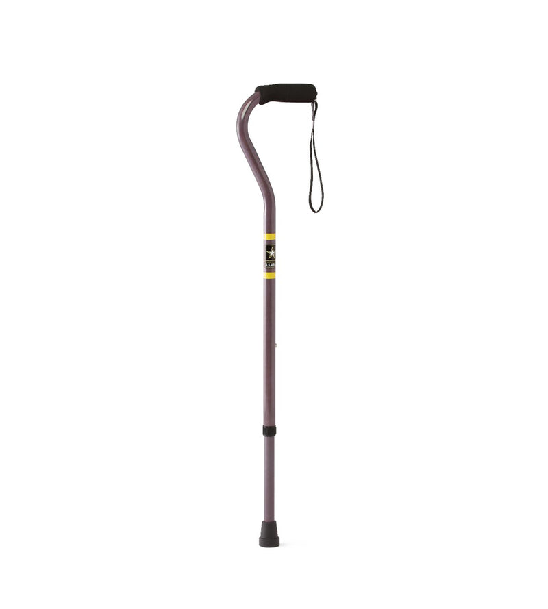 Offset Cane, Black with Army Logo