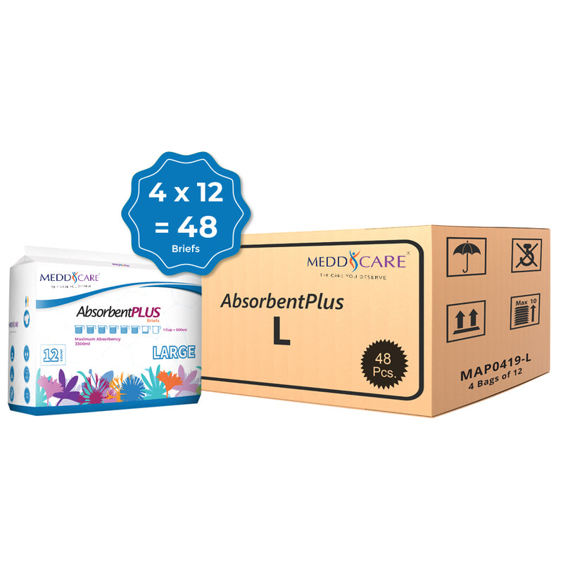 Absorbent Plus Overnight Large (4 Bags of 12 Counts)