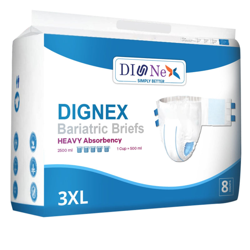 Dignex Bariatric Brief — Plus-Size Disposable Adult Diaper