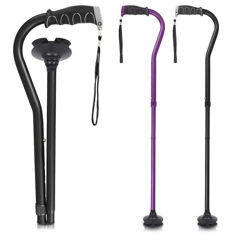 Folding Offset Swivel Cane | Portable Folding Cane | Genesis Medical Supply