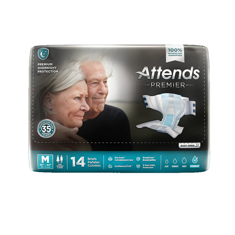 Attends Adult Diapers with Tabs, Premier Overnight