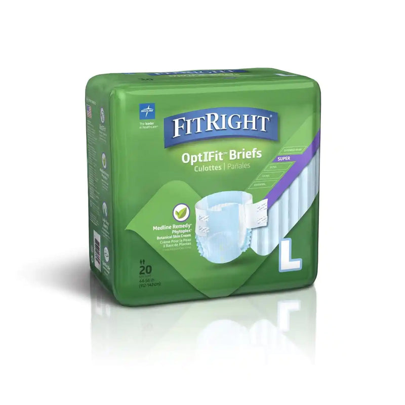 FitRight Restore Super Incontinence Briefs with Remedy Phytoplex, Maximum Absorbency
