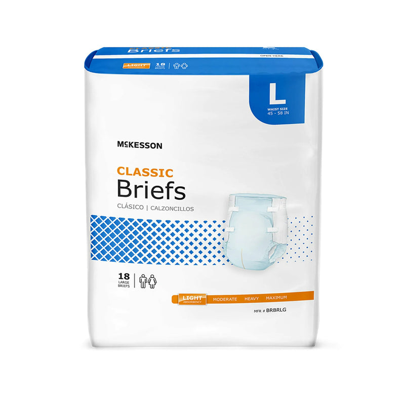 McKesson Classic Adult Diapers with Tabs, Light