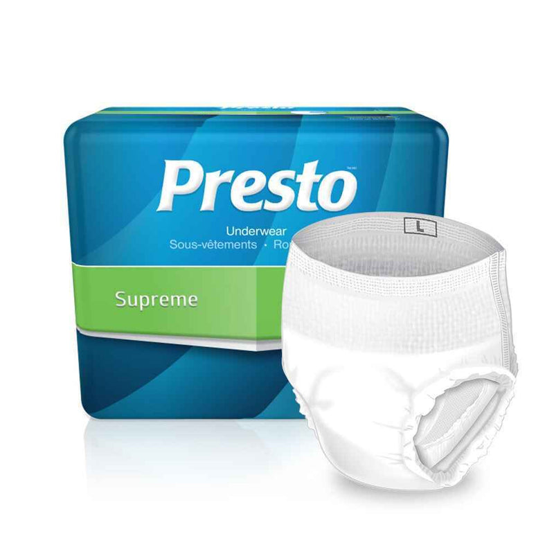 Presto Supreme Classic Protective Underwear, Maximum Absorbency