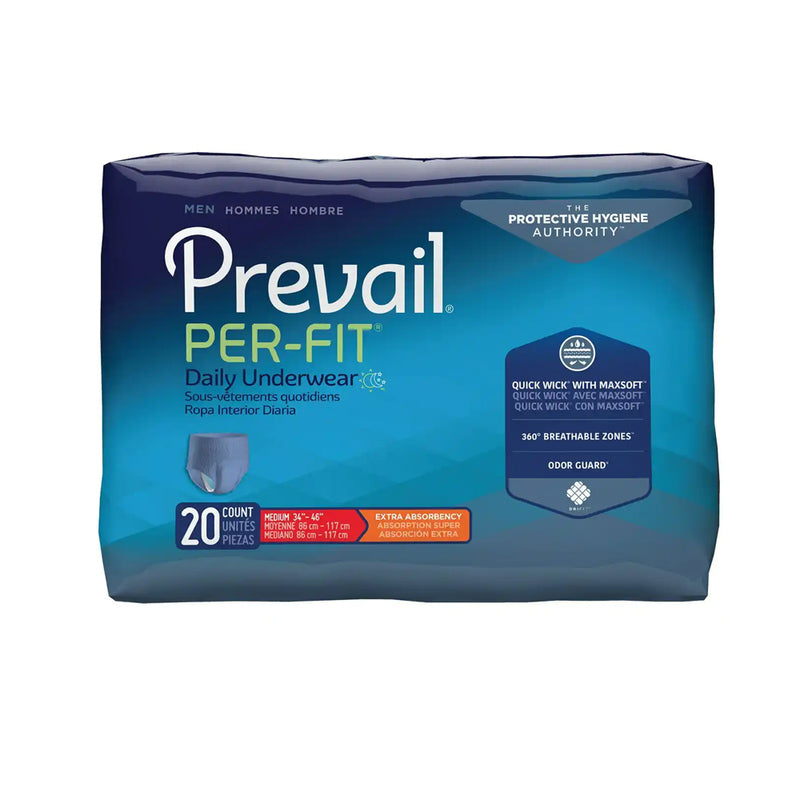 Prevail Per-Fit Protective Underwear Medium - 20ea/pk 4pk/cs –