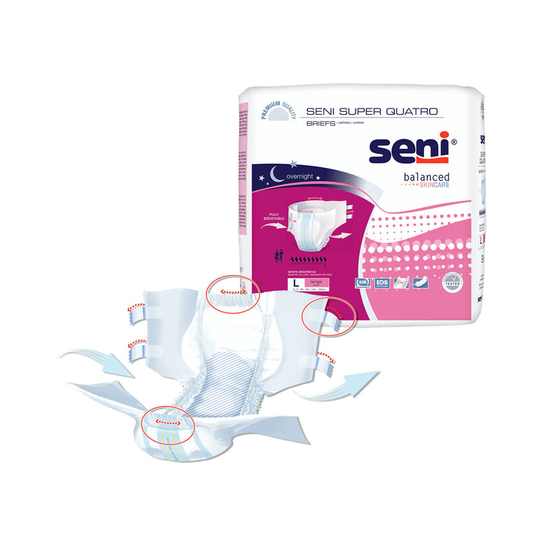 Seni Super Quatro Adult Diapers with Tabs